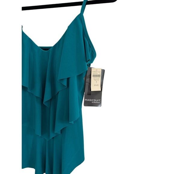 NWT Magic Suit Rita Tankini Top Teal Size 8 - Picture 4 of 6